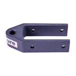 Top Rudder Gudgeon, 2 Hole Mtg., 25x8MM, w/bushing